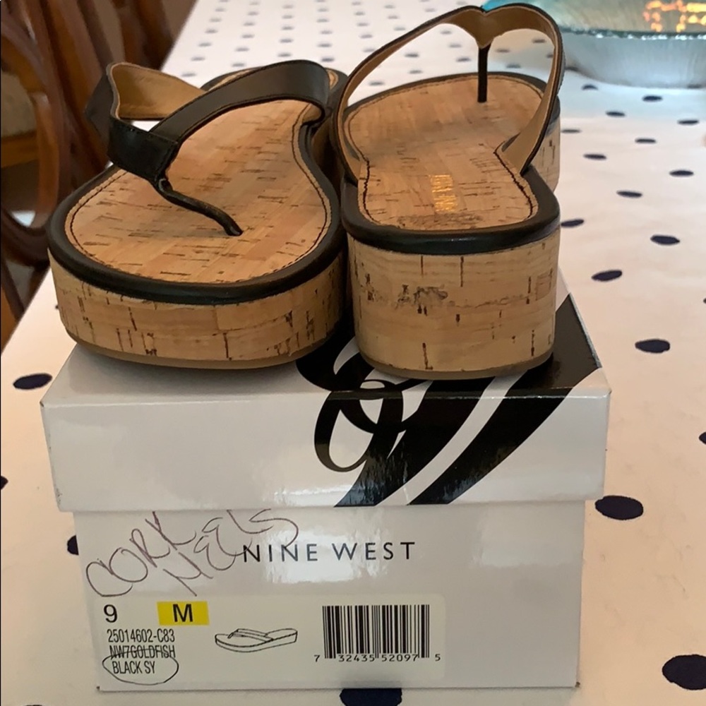 Nine West Cork Heal Sandals in Black